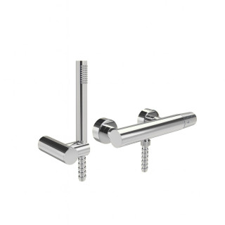 Shower mixer 20140 Amalfi | Wall-mounted chrome mixer with handheld shower