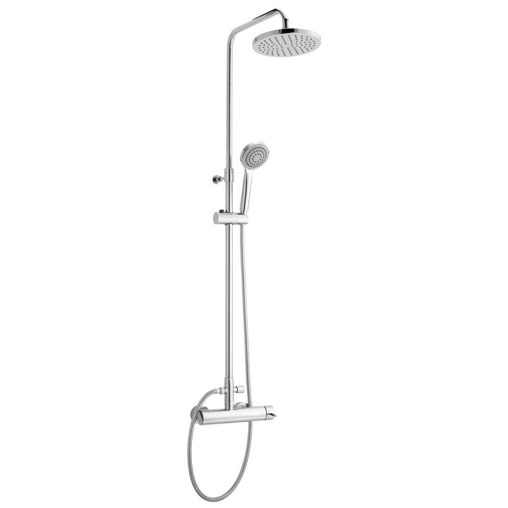 Shower system 36189 Lipari | Chrome overhead & hand shower