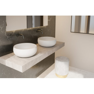 River porcelain washbasin | Round countertop basin for bathroom
