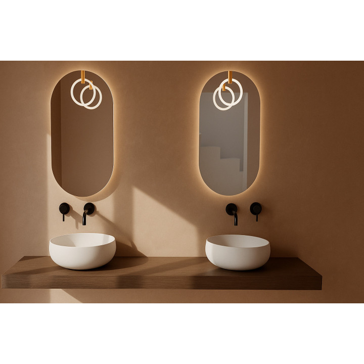 River porcelain washbasin | Round countertop basin for bathroom