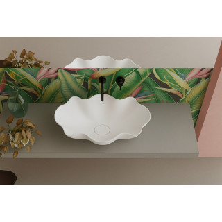 Seastar porcelain washbasin | Round countertop basin for modern bathroom