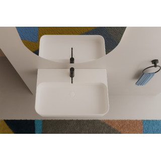 Slash håndvask i porcelæn | Rektangulær bordvask i moderne design