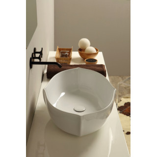 Oyster håndvask i porcelæn | Oval bordvask i klassisk design