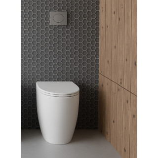 Open floor-standing toilet for concealed cistern in white porcelain | Elegant and modern design