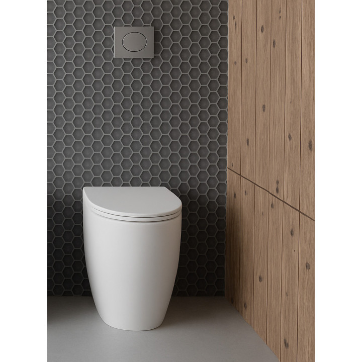 Open toilet til gulv til indbygget cisterne i hvid porcelæn | Elegant og moderne design