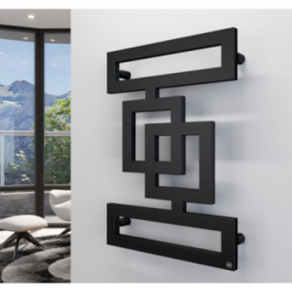 Square towel radiator – geometric design in chrome & colors