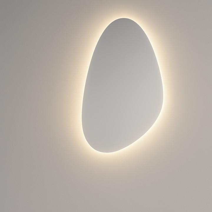 Rectangular backlit mirror 80 x 45 | LED bathroom mirror in modern design